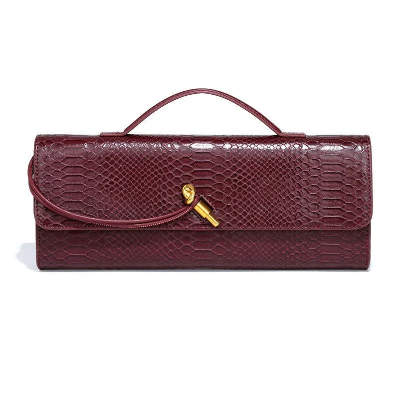 Sac baguette tressé effet serpent Yvette