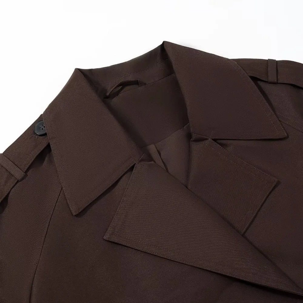 Gabardina corta abotonada Paulette