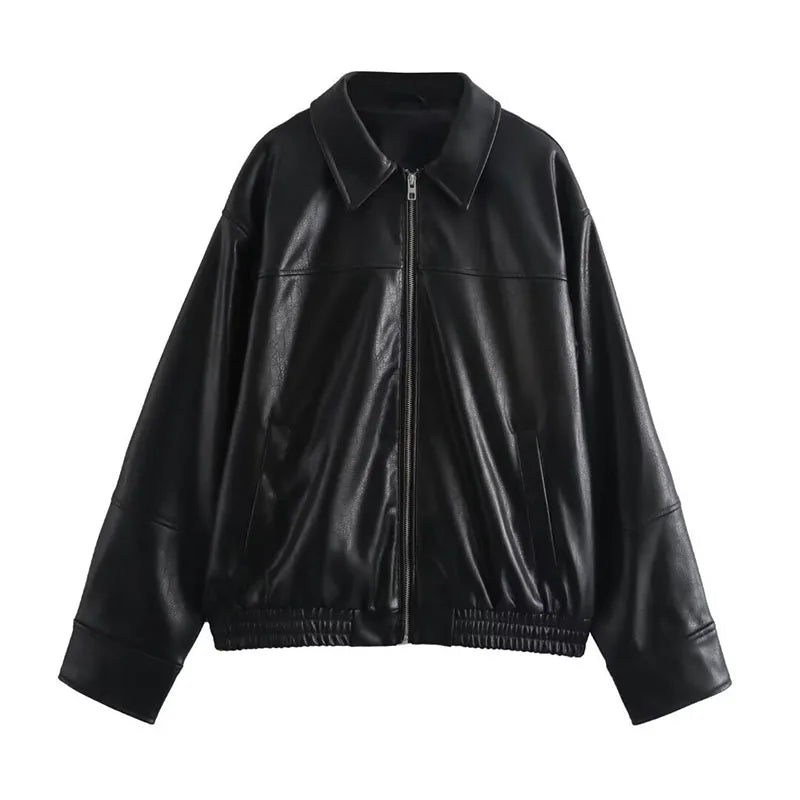 Veste ceinturée effet cuir Naomi