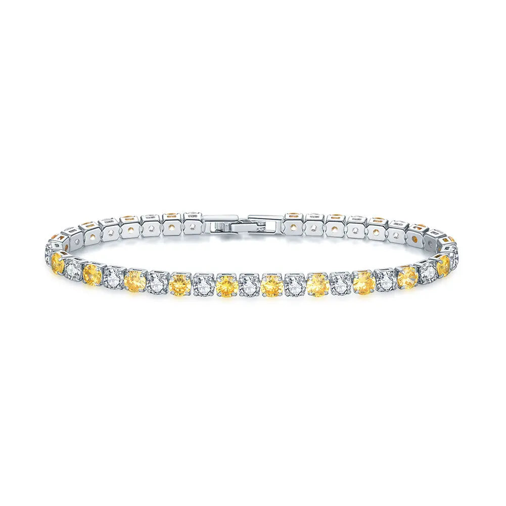 Bracelet tennis doré à zircons Sylvie