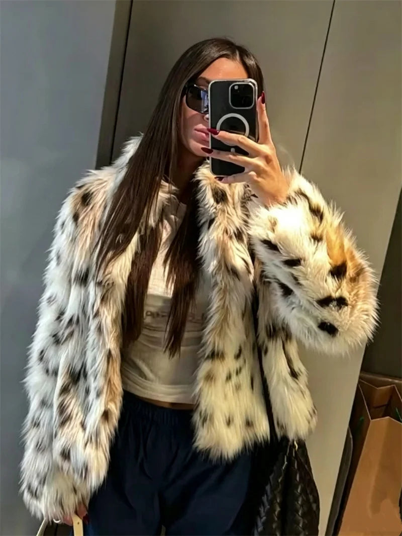 Veste duveteuse effet fourrure Zélie