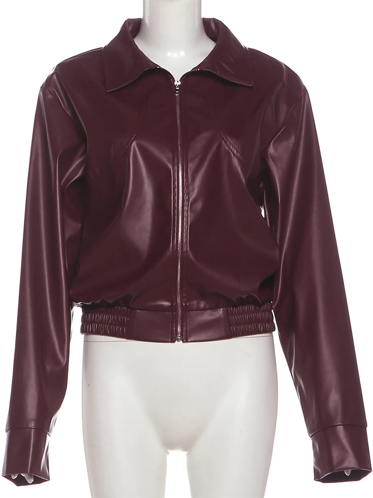 Veste zippée effet cuir Constance
