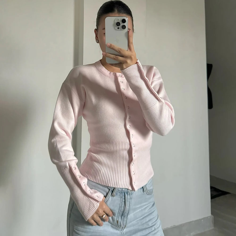 Cardigan abbottonato girocollo Félicité