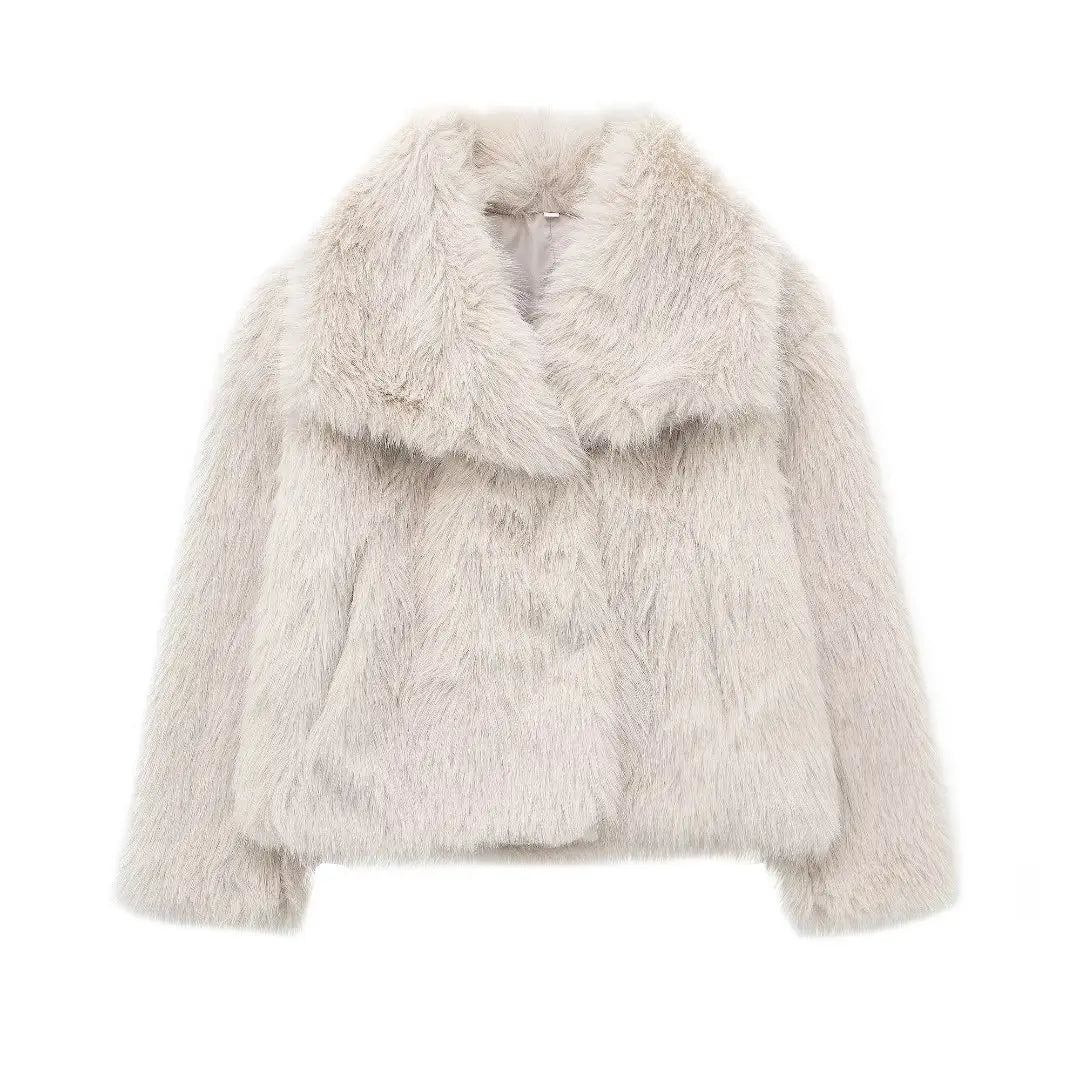 Veste courte en fausse fourrure Claudia
