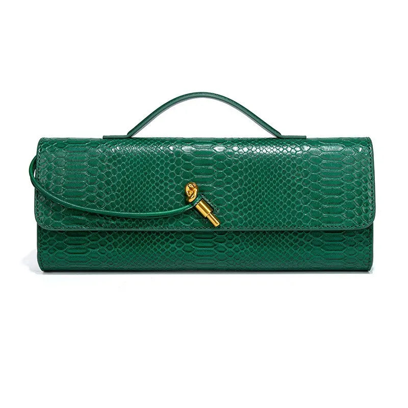 Sac baguette tressé effet serpent Yvette