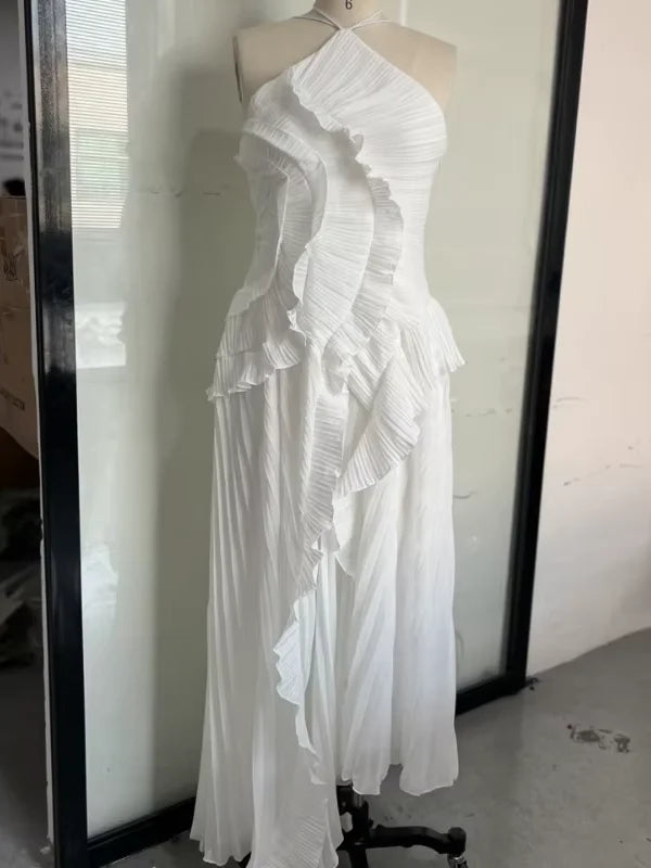 Robe de soirée à volants Inès