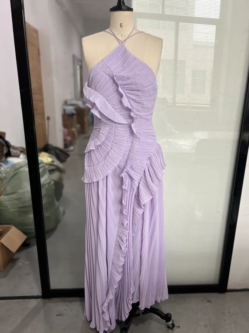 Robe de soirée à volants Inès