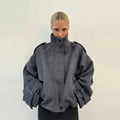 Veste boutonnée à col montant Geneviève