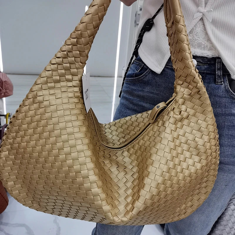 Grand sac hobo tressé Gabrielle