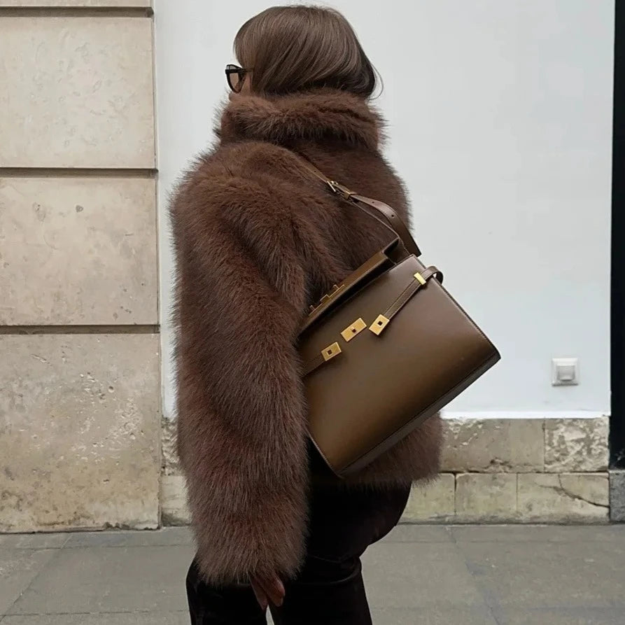 Veste en fausse fourrure effet renard Félicie