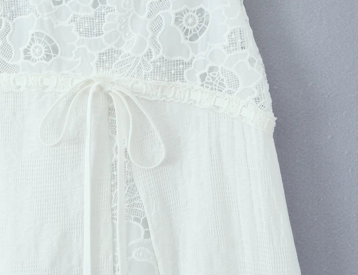 Ensemble haut en dentelle et jupe longue Nadège