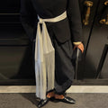 Ceinture foulard en satin à franges Virginie
