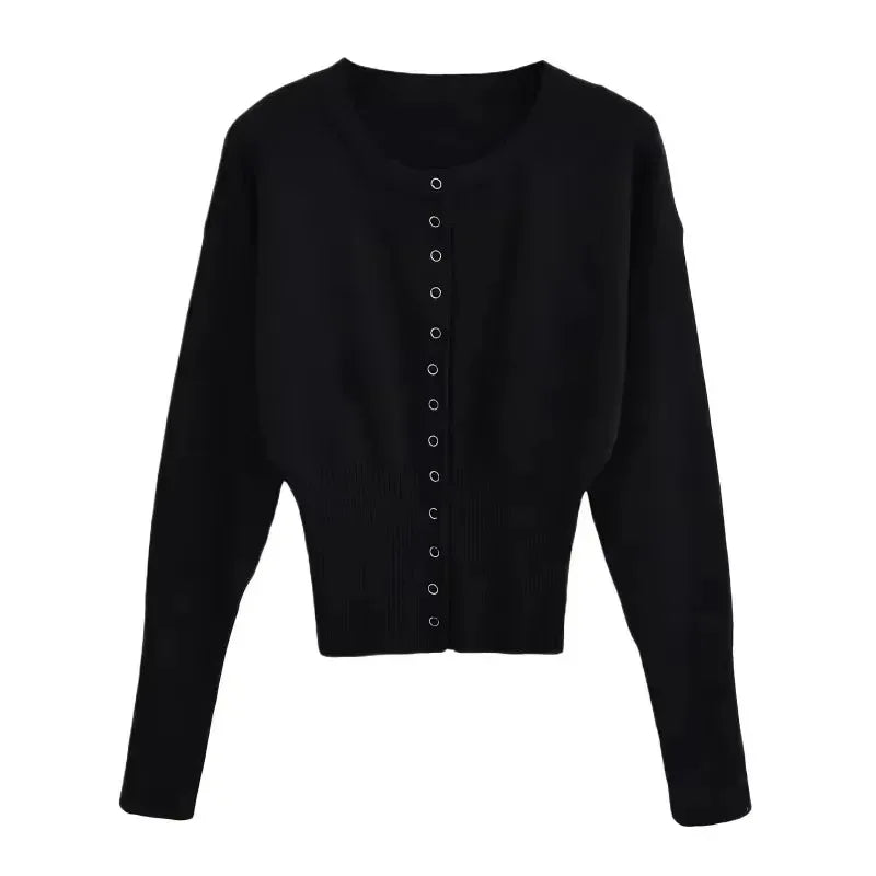 Félicité round-neck button cardigan