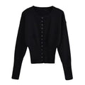 Félicité round-neck button cardigan