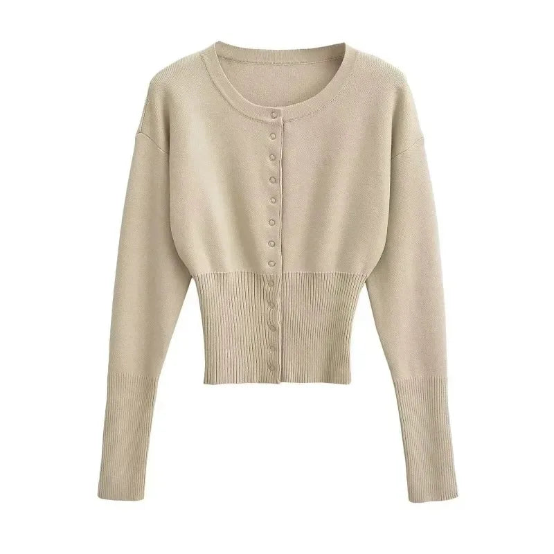 Cardigan abbottonato girocollo Félicité