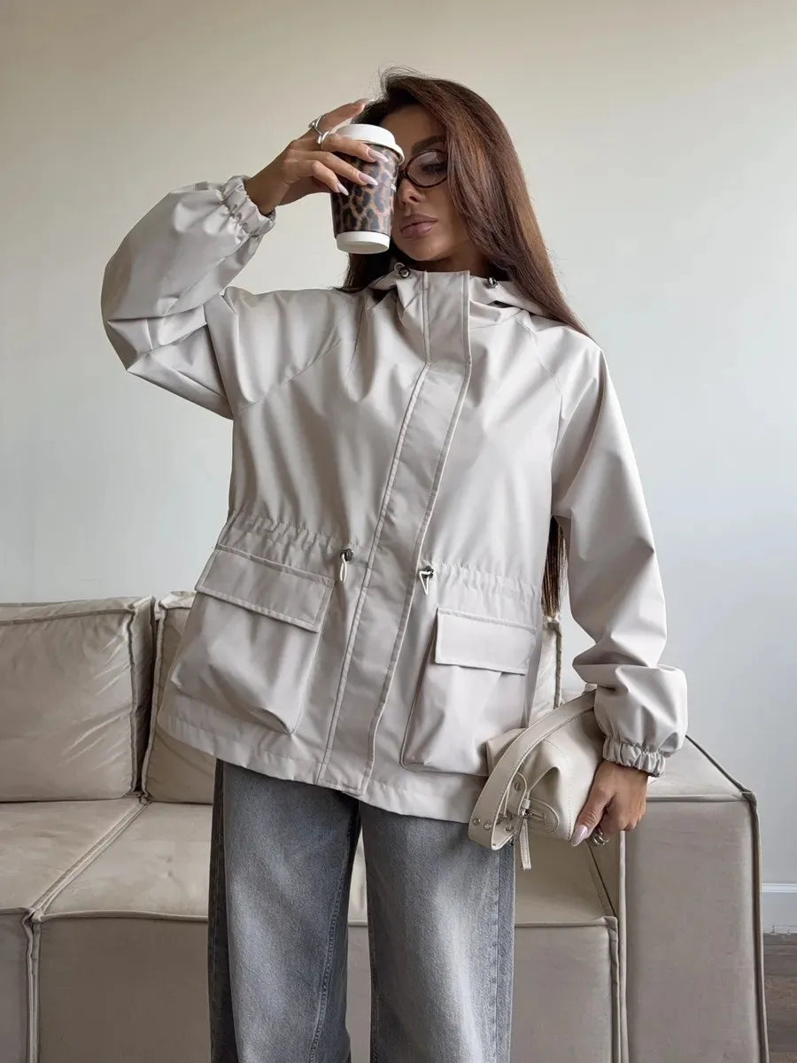 Coupe-vent imperméable à capuche Loane