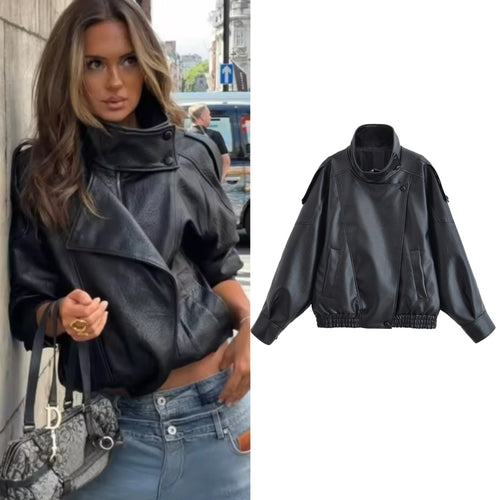 Blouson effet cuir grainé Flavie