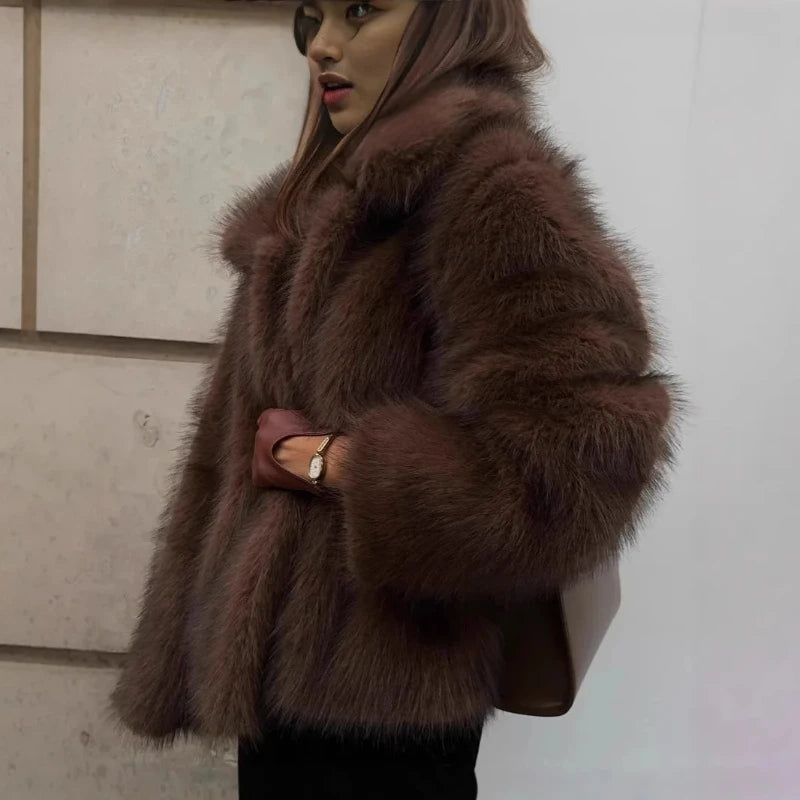 Veste en fausse fourrure effet renard Félicie