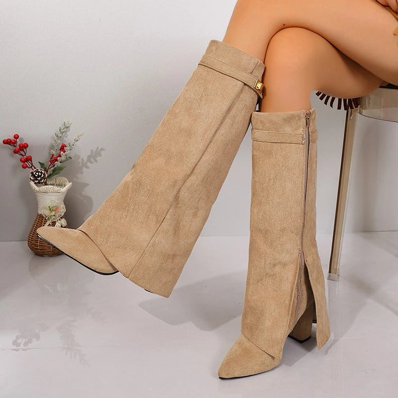 Bottes hautes à bout pointu Andréa