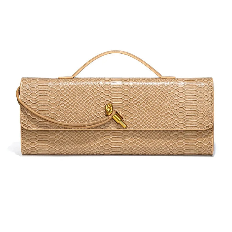Sac baguette tressé effet serpent Yvette