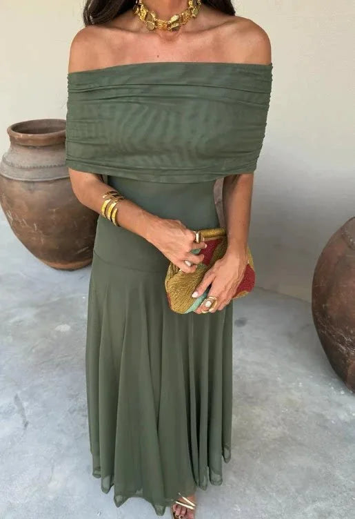 Robe longue asymétrique Line