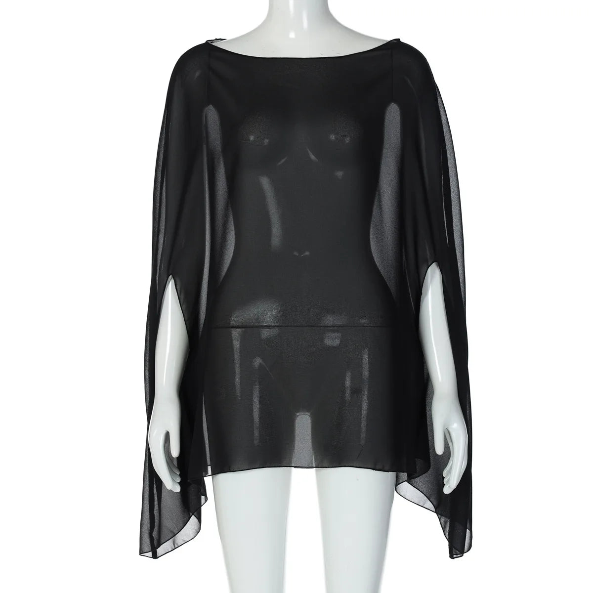 Blouse en mousseline transparente Ambre