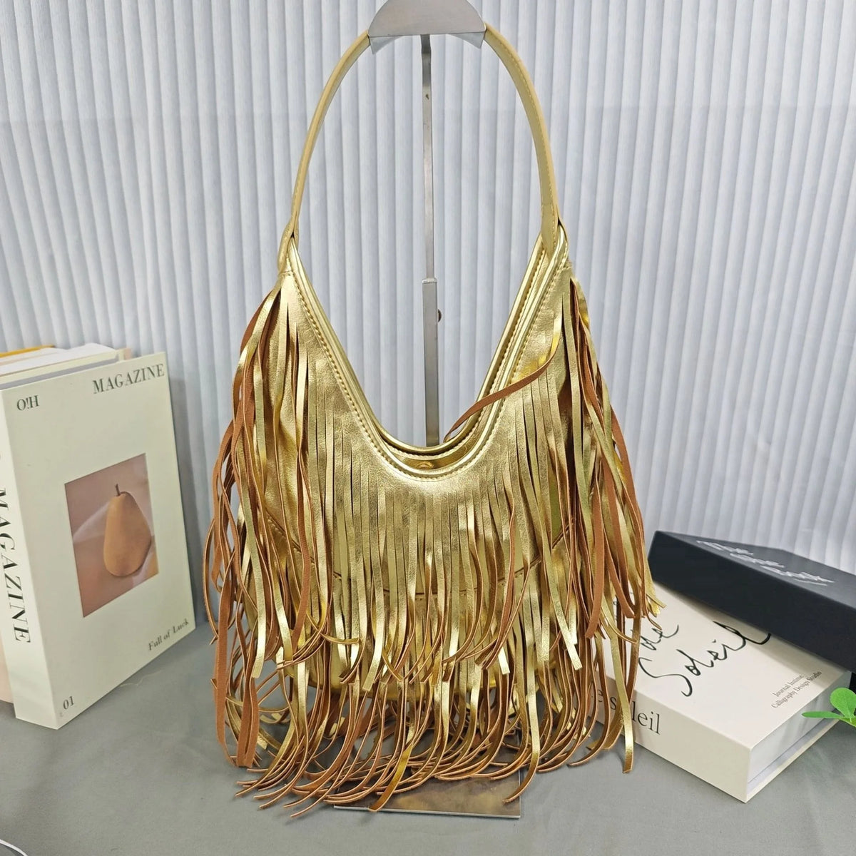 Sac hobo à longues franges Séverine