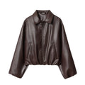 Blouson aviateur à revers effet cuir Ninon