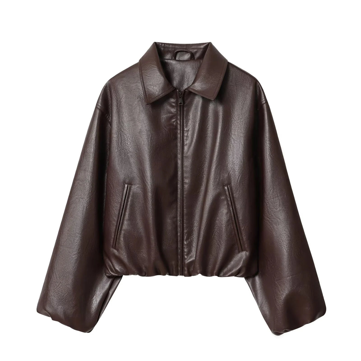 Blouson aviateur à revers effet cuir Ninon