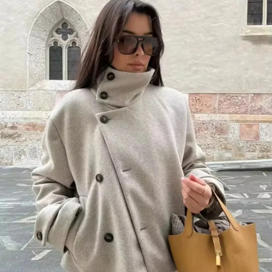 Veste courte à col montant Garance