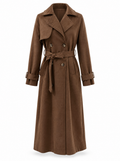 Manteau long à taille nouée Maëva
