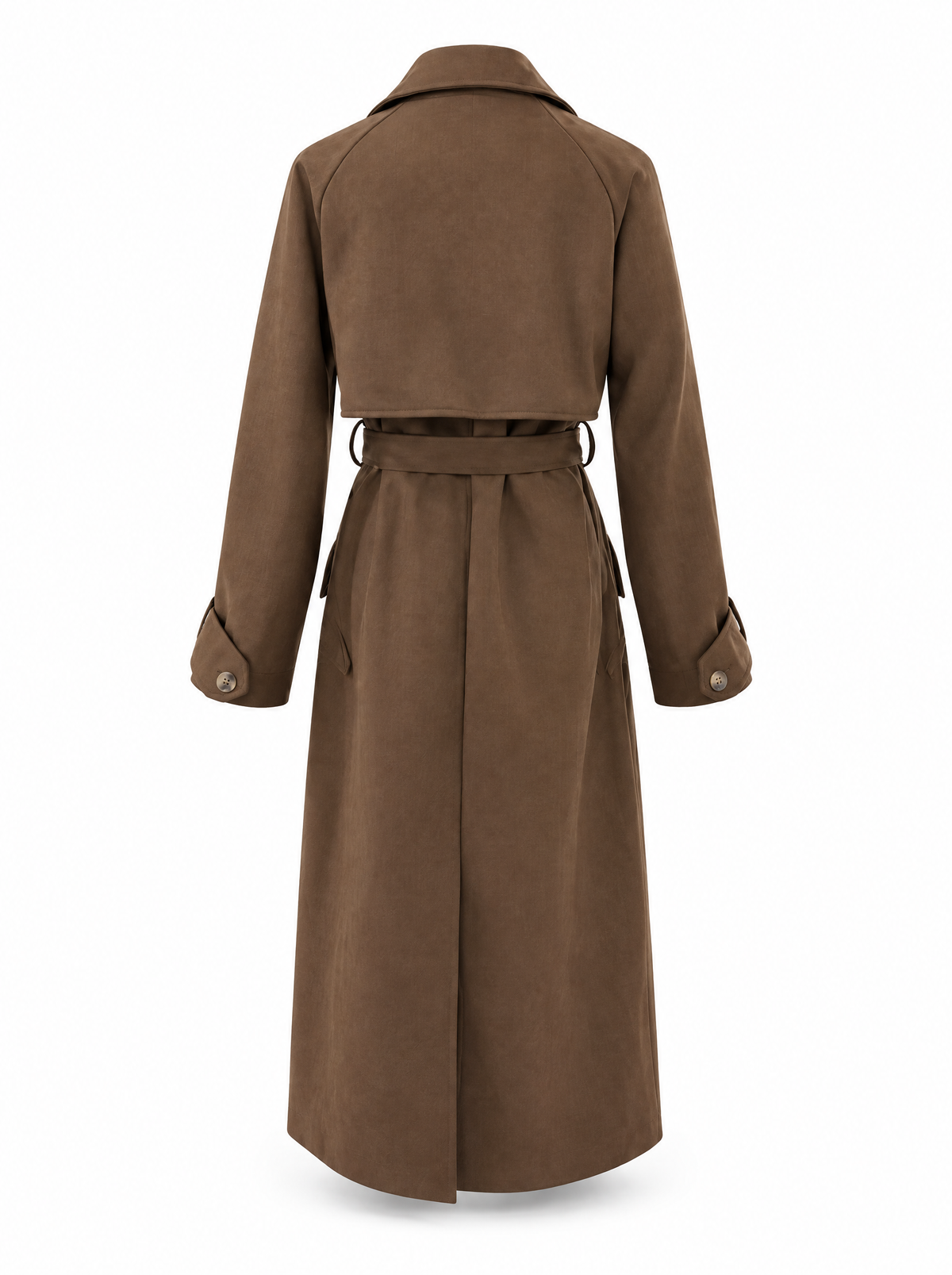 Manteau long à taille nouée Maëva