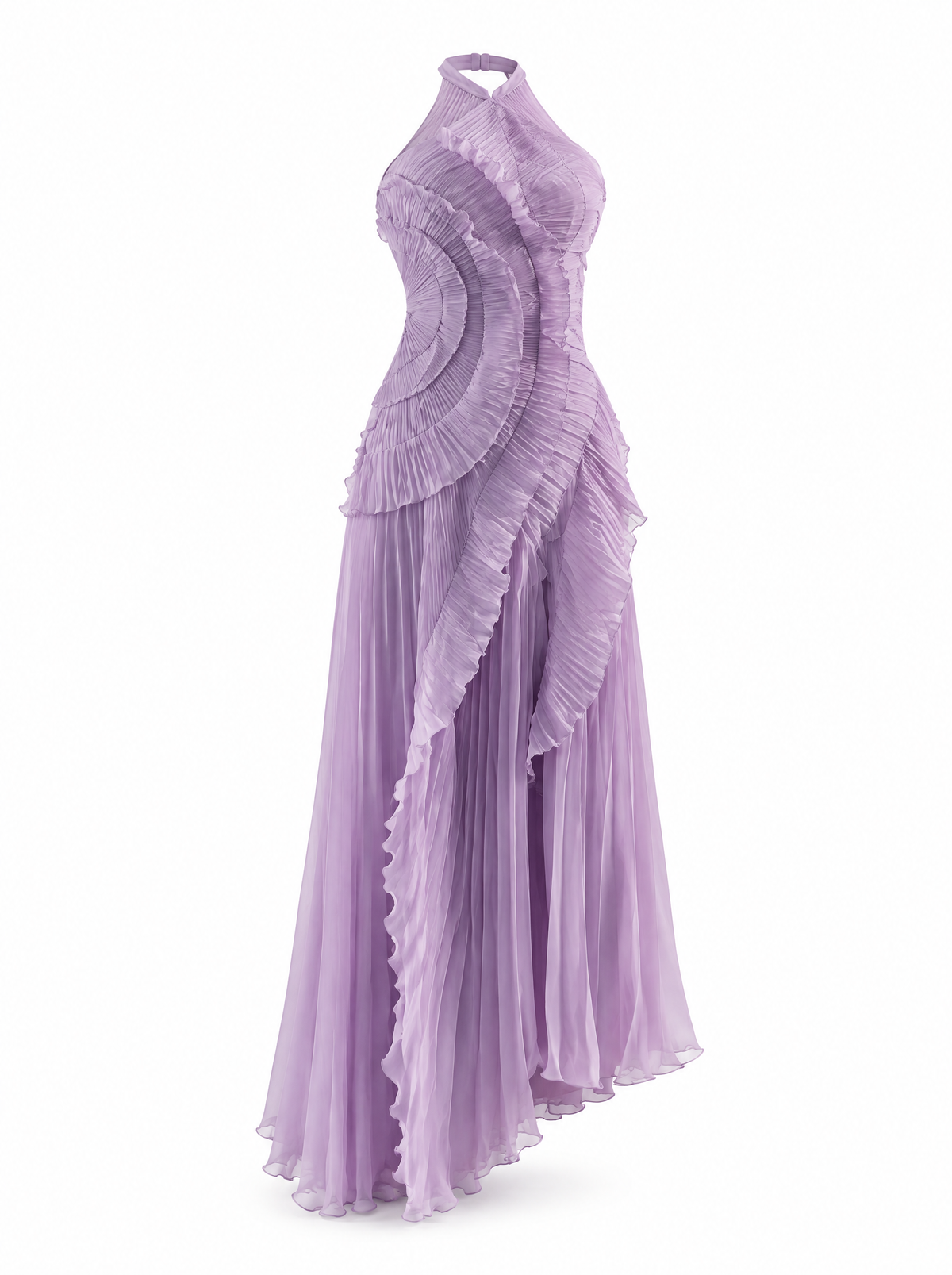 Robe de soirée à volants Inès