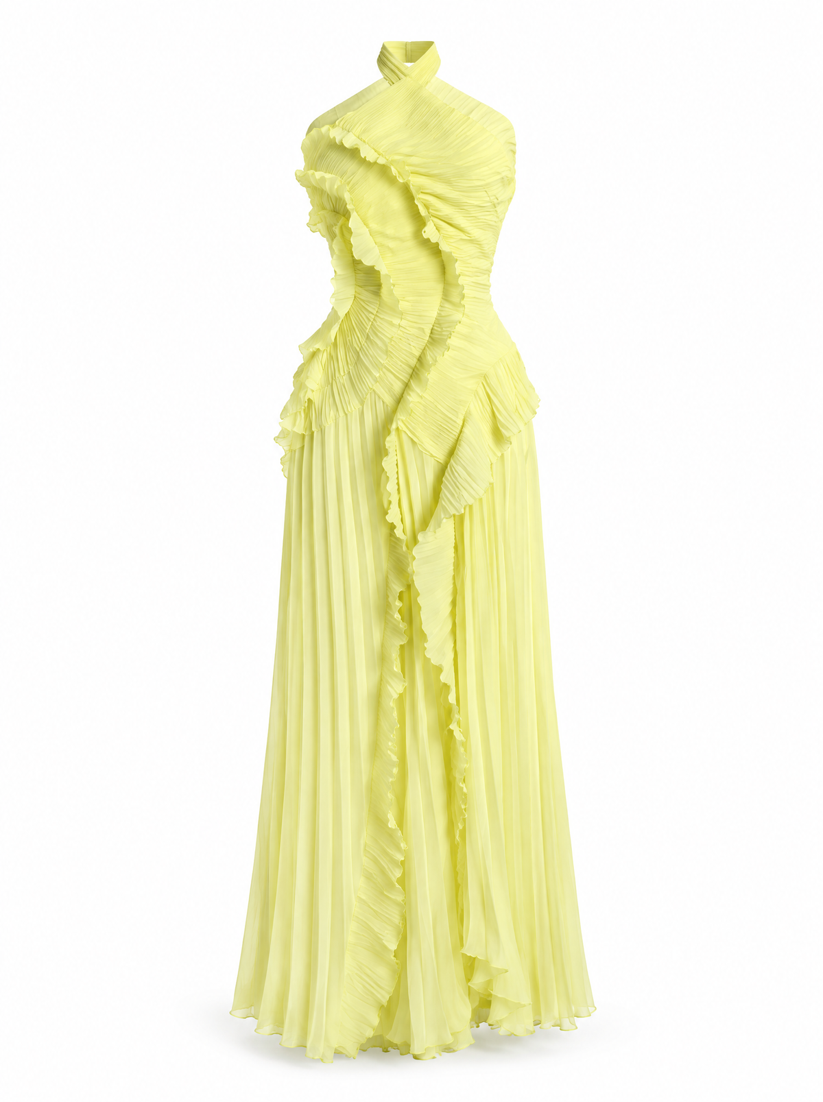 Robe de soirée à volants Inès