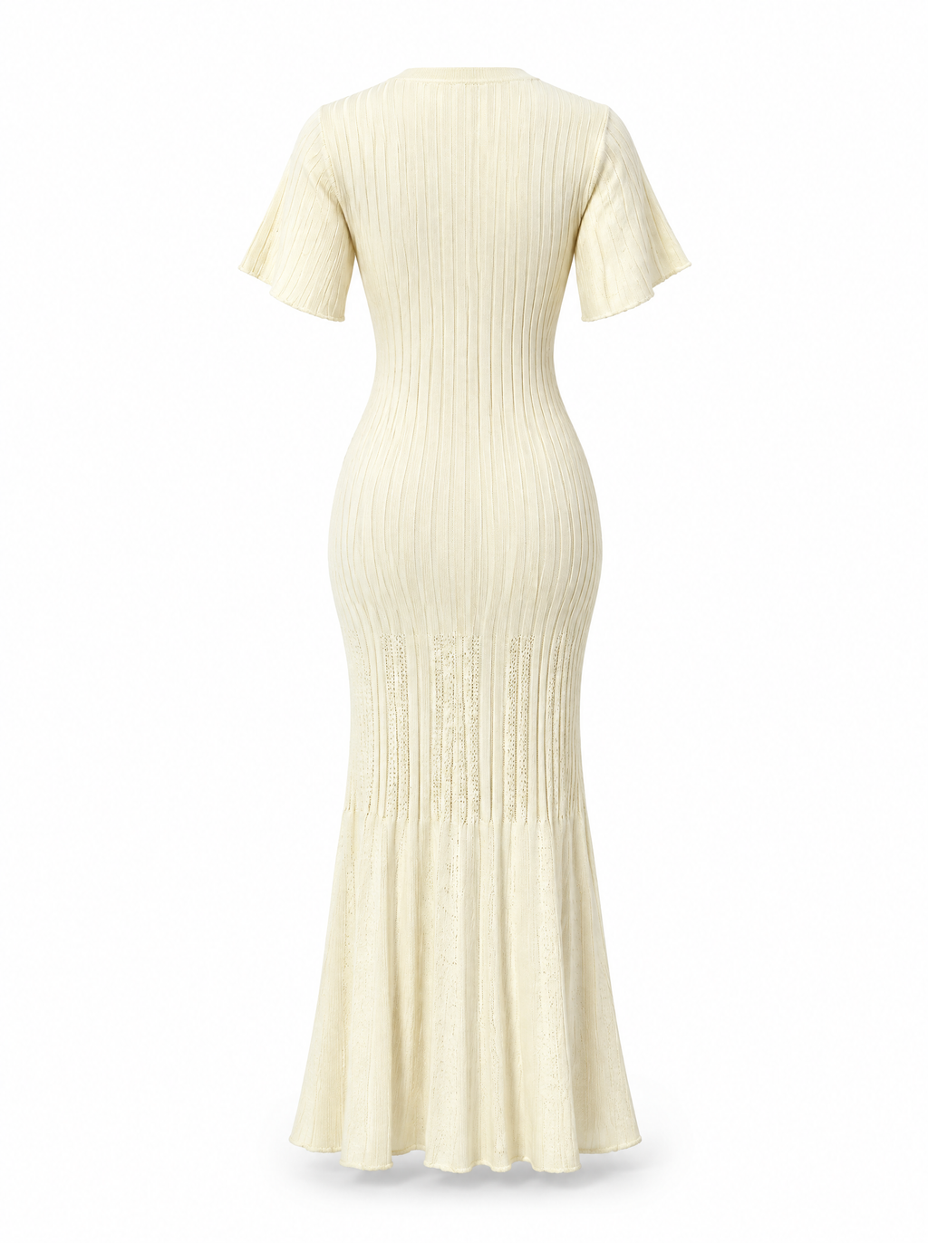 Robe longue en maille boutonnée Noémie