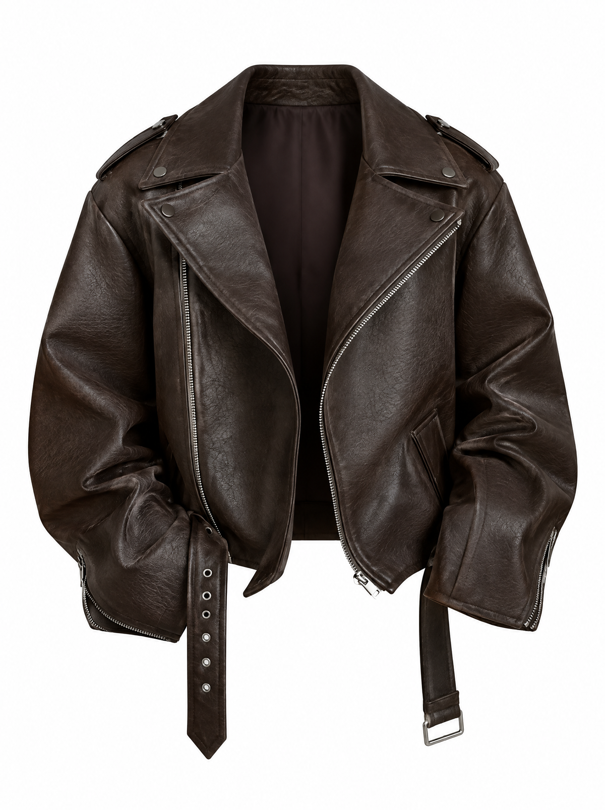 Veste ceinturée effet cuir à lacets Juliane