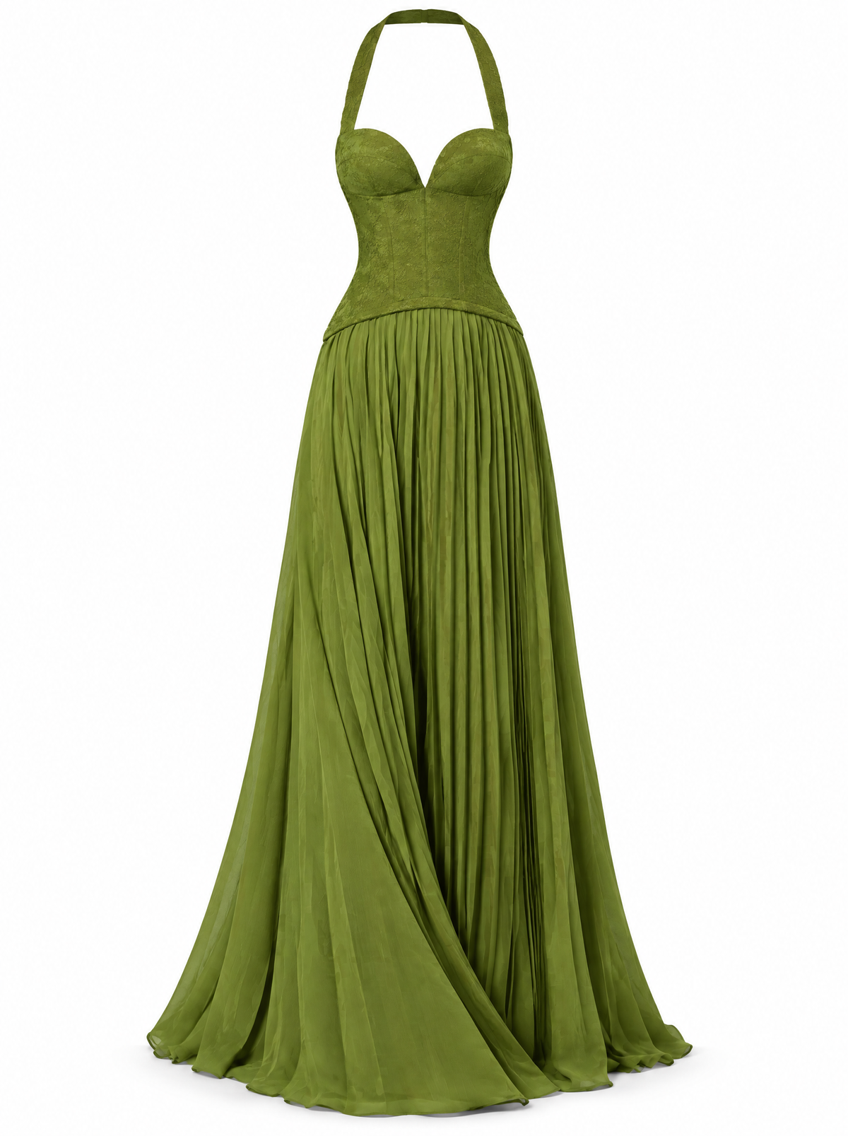 Robe longue corset plissée Aurore