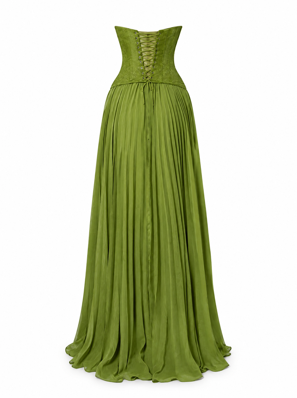Robe longue corset plissée Aurore