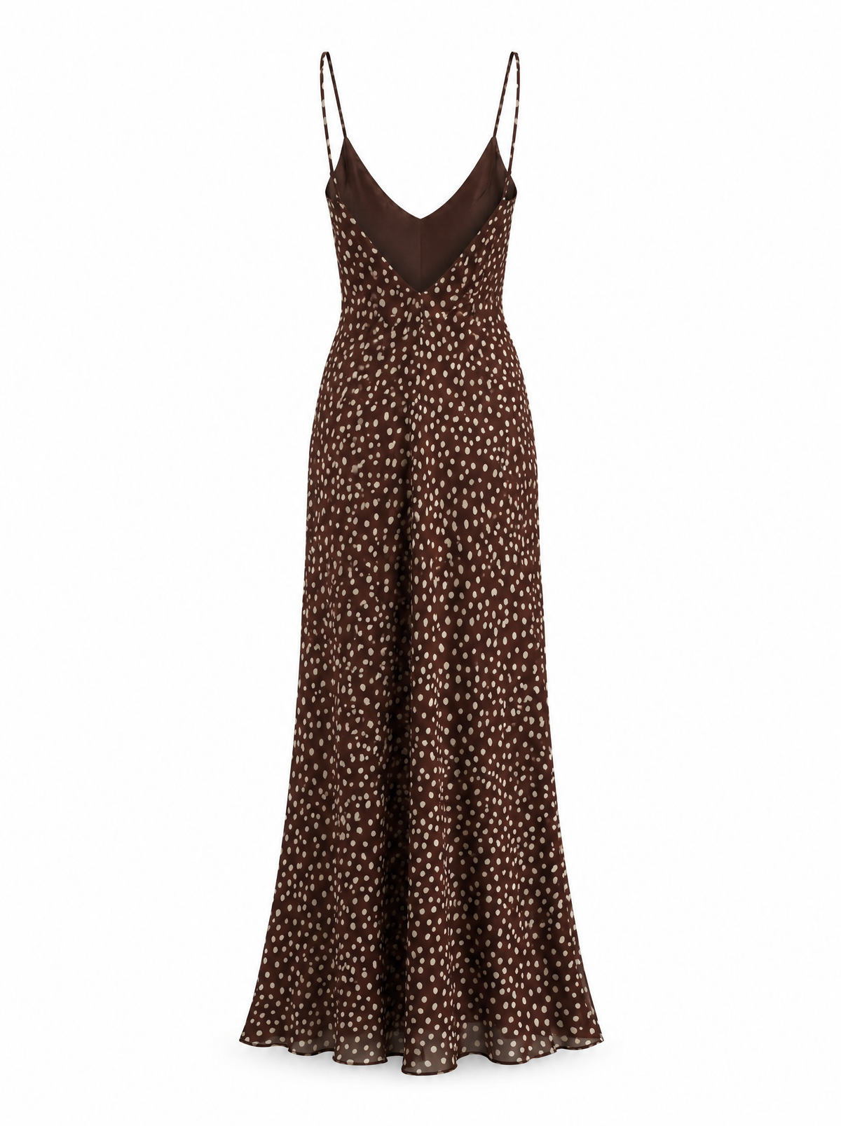 Robe longue à pois sans manches Mahaut