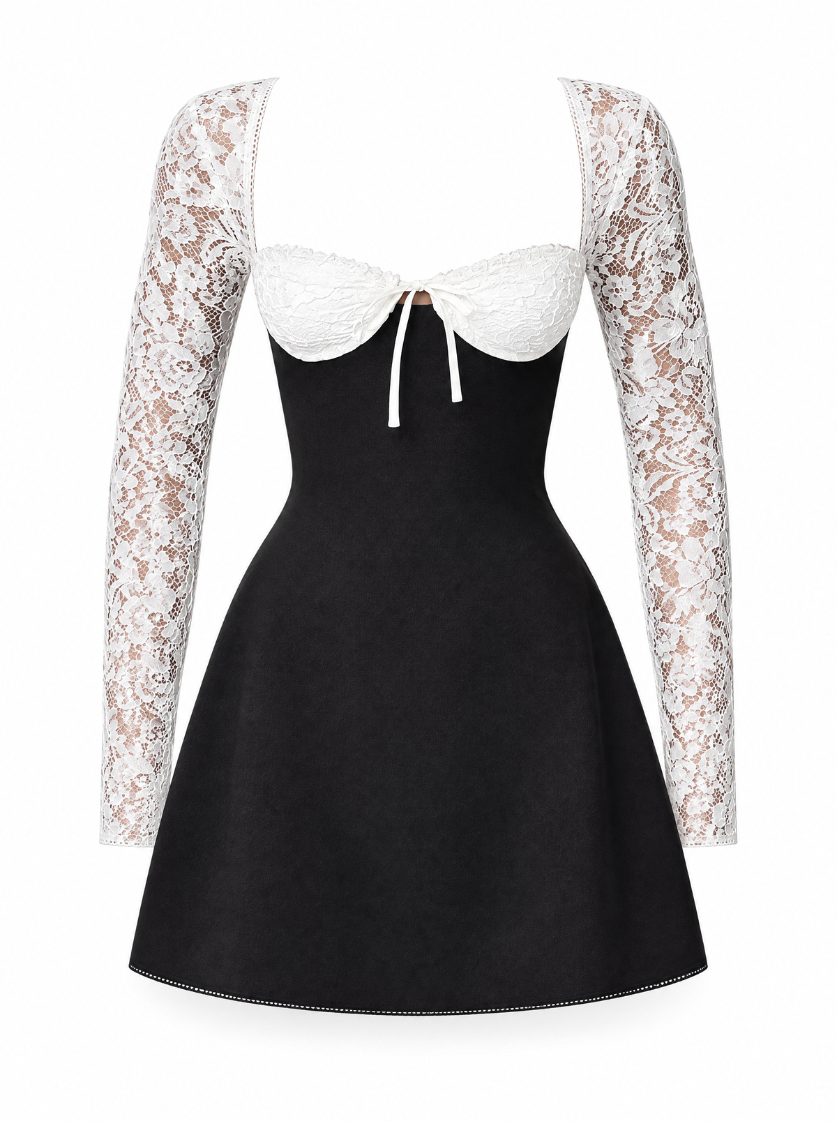 Robe courte en dentelle dos nu Charlotte