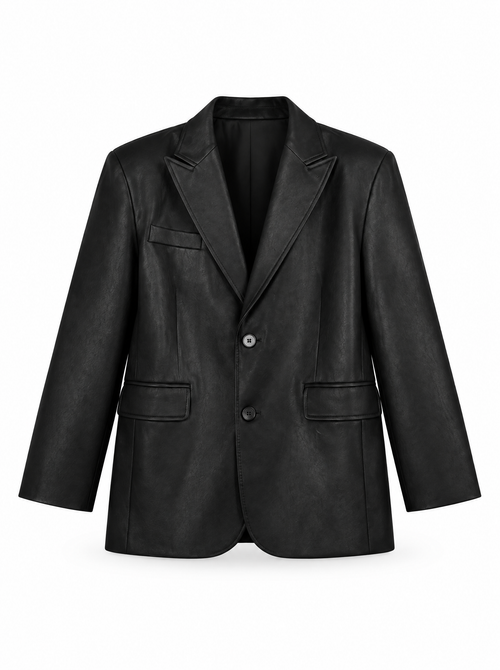 Blazer oversize effet cuir Ludivine