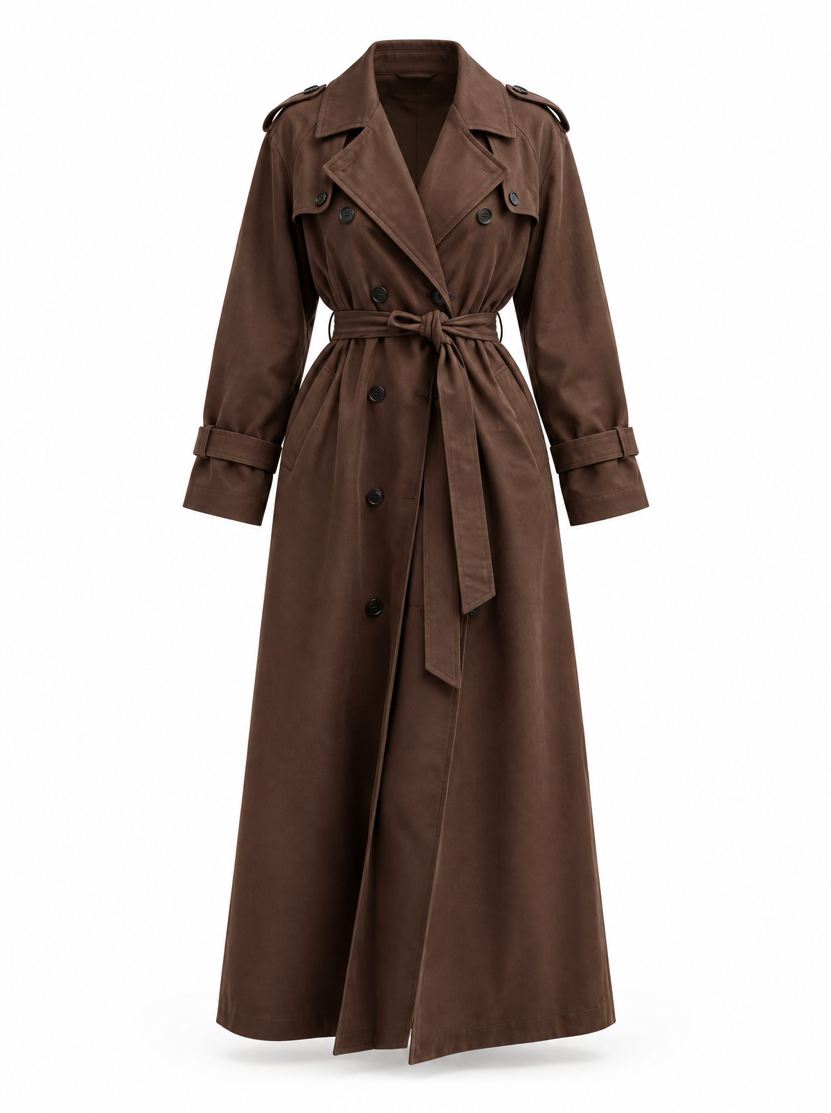 Manteau croisé à col en V Albertine