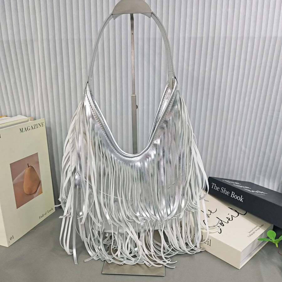 Sac hobo à longues franges Séverine