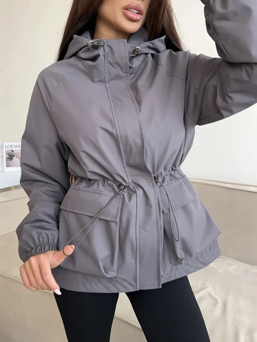 Coupe-vent imperméable à capuche Loane