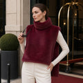 Gilet court col roulé en fausse fourrure Eugénie