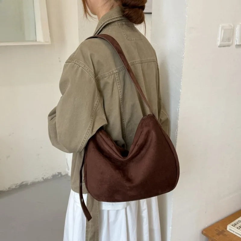 Sac hobo froncé effet suède Luce