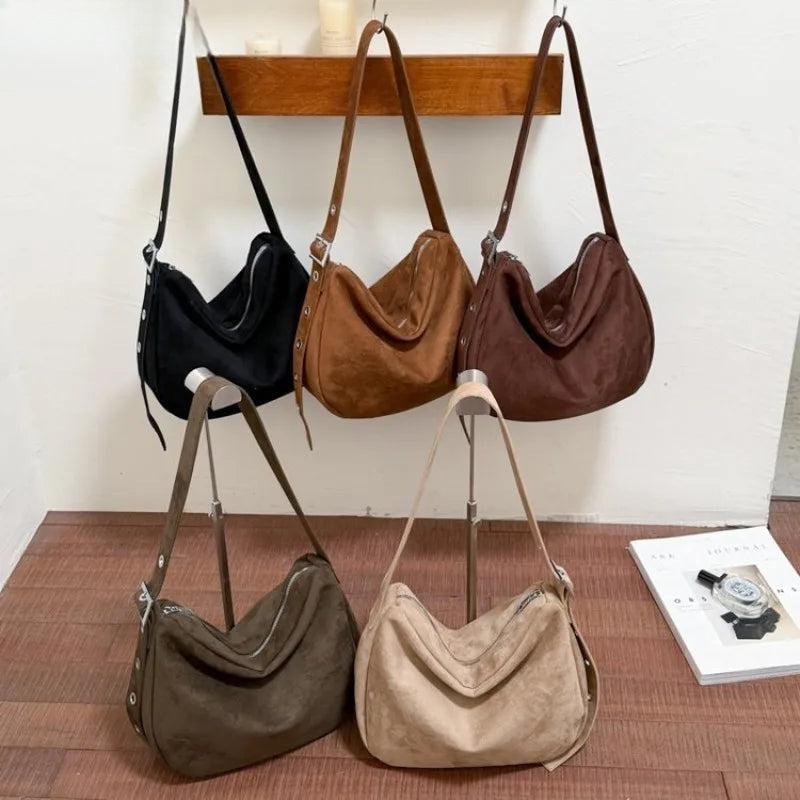 Sac hobo froncé effet suède Luce