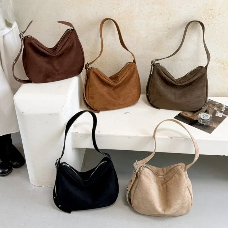 Sac hobo froncé effet suède Luce