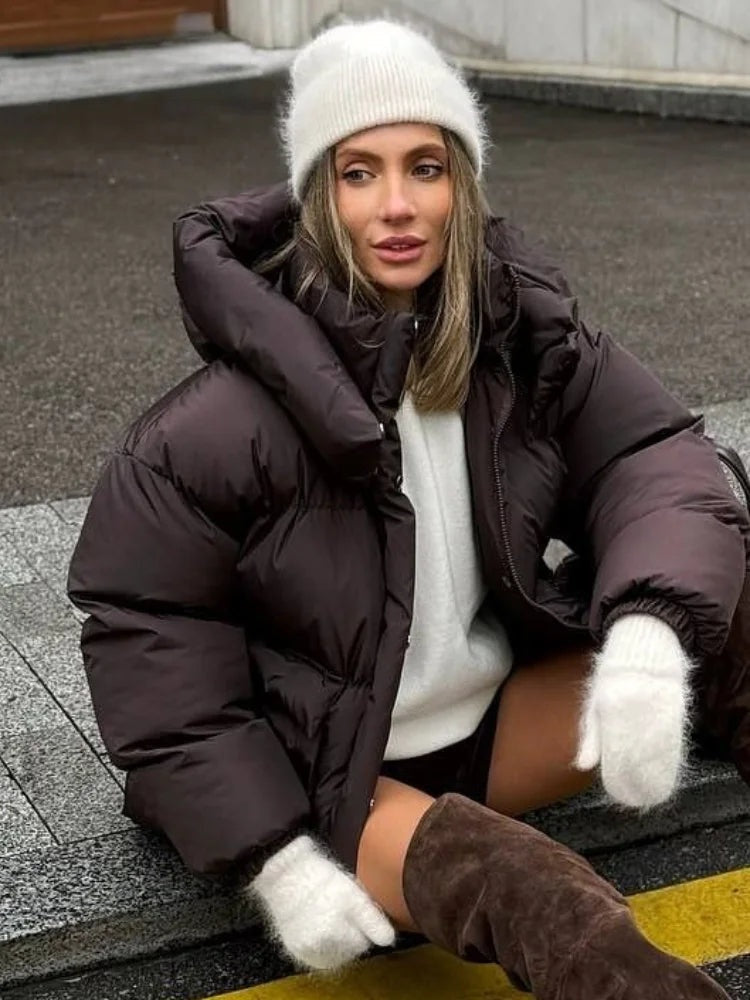 Manteau court à capuche Capucine