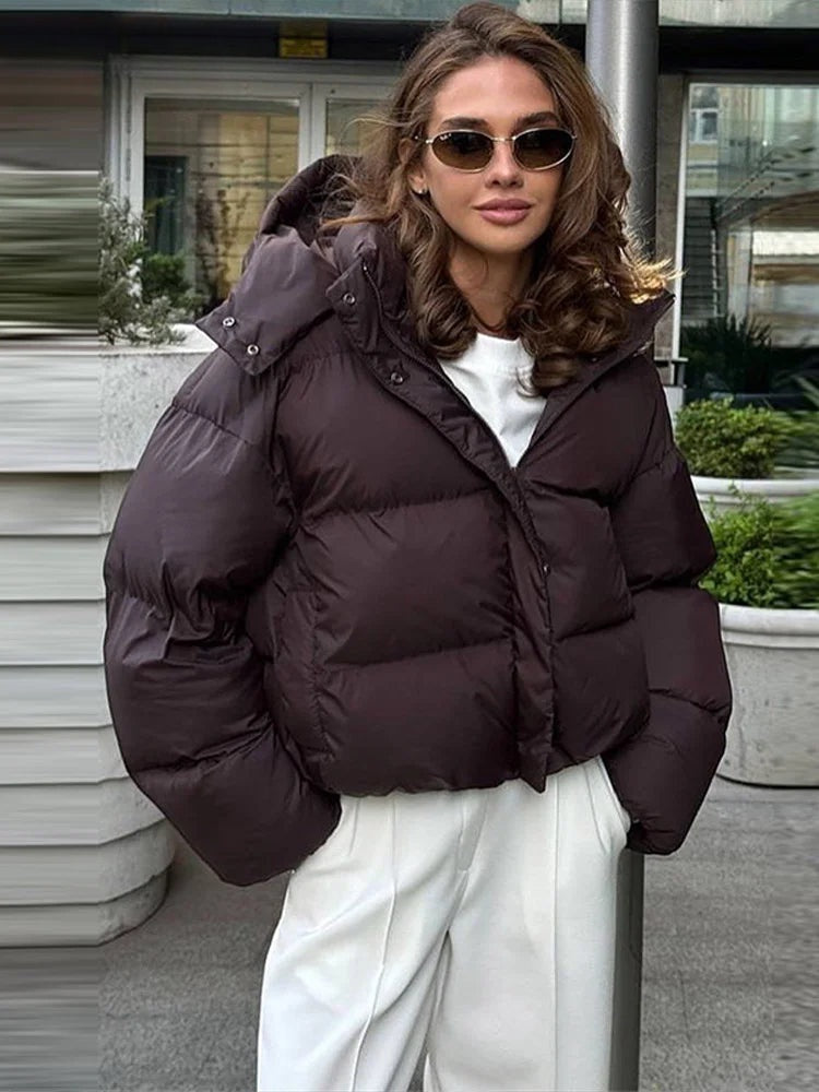 Manteau court à capuche Capucine